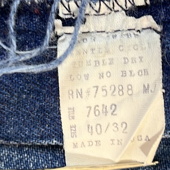 Carter’s Carpenter Jeans Vtg 1960s-70s, Distressed & Worn 40x32 “Watch the Wear” - Picture 12 of 16